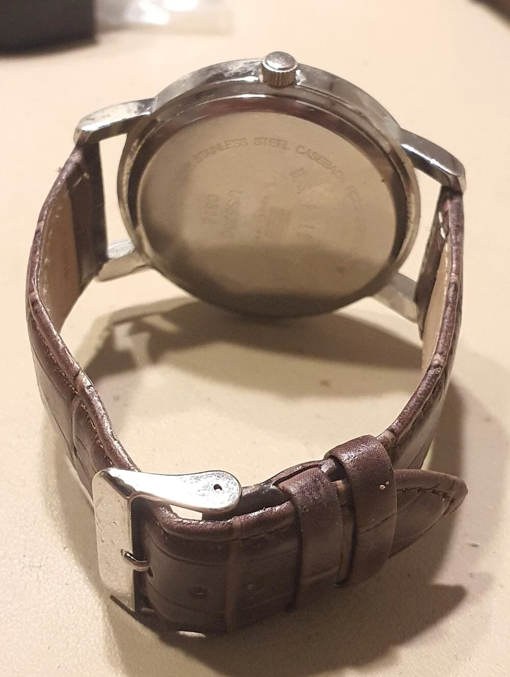 U.S. Polo Assn Silver/Green Leather Men's Watch